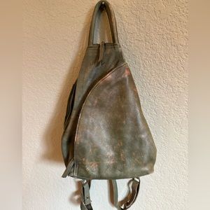 We the Free green leather sling